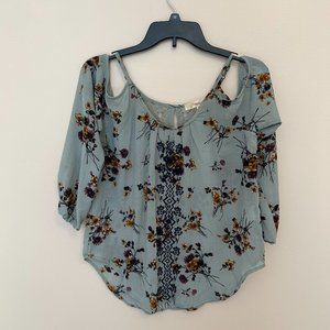 Off the shoulder floral blouse